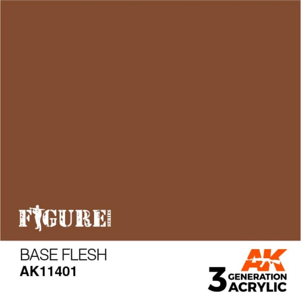 AK Interactive AK11401 Base Flesh Acrylic Paint 17ml 3rd Generation