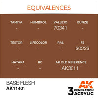 AK Interactive AK11401 Base Flesh Acrylic Paint 17ml 3rd Generation