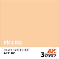 AK Interactive AK11403 Figure Series Highlight Flesh Acrylic Paint 17ml 3rd Generation