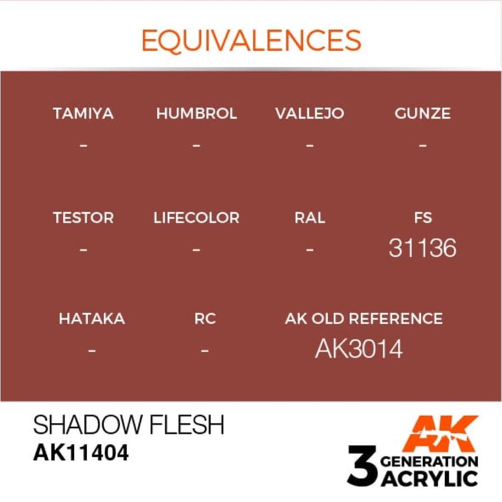 AK Interactive AK11404 Figure Series Shadow Flesh Acrylic Paint 17ml 3rd Generation