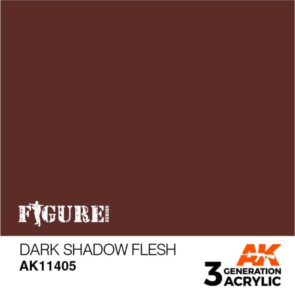 AK Interactive AK11405 Dark Shadow Flesh Acrylic Paint 17ml 3rd Generation