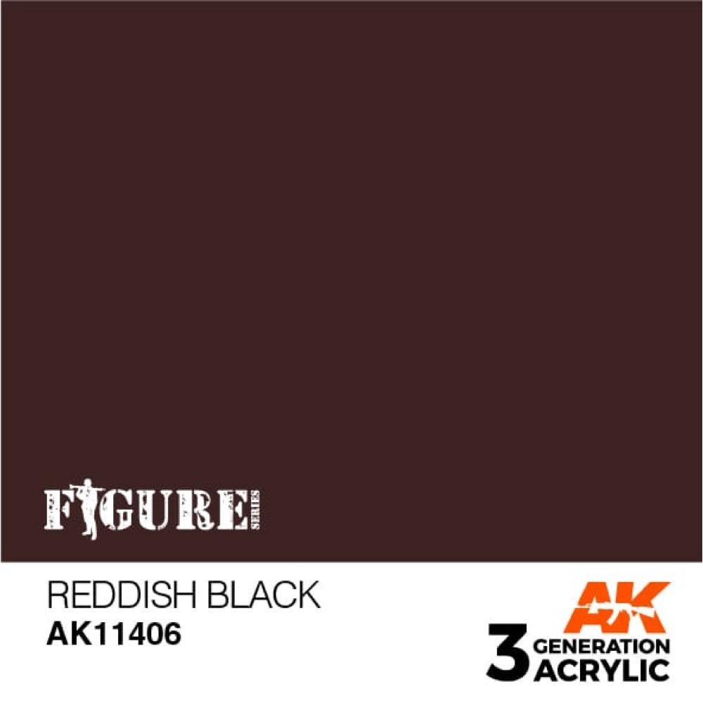 AK Interactive AK11406 Figure Series Reddish Black Acrylic Paint 17ml 3rd Generation