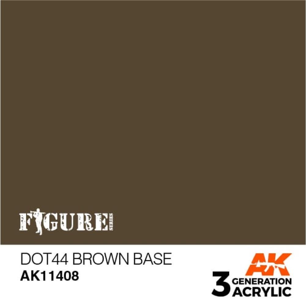 AK Interactive AK11408 Figure Series Dot44 Brown Base Acrylic Paint 17ml 3rd Generation