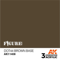 AK Interactive AK11408 Figure Series Dot44 Brown Base Acrylic Paint 17ml 3rd Generation
