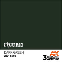 AK Interactive AK11410 Figure Series Dark Green Acrylic Paint 17ml 3rd Generation