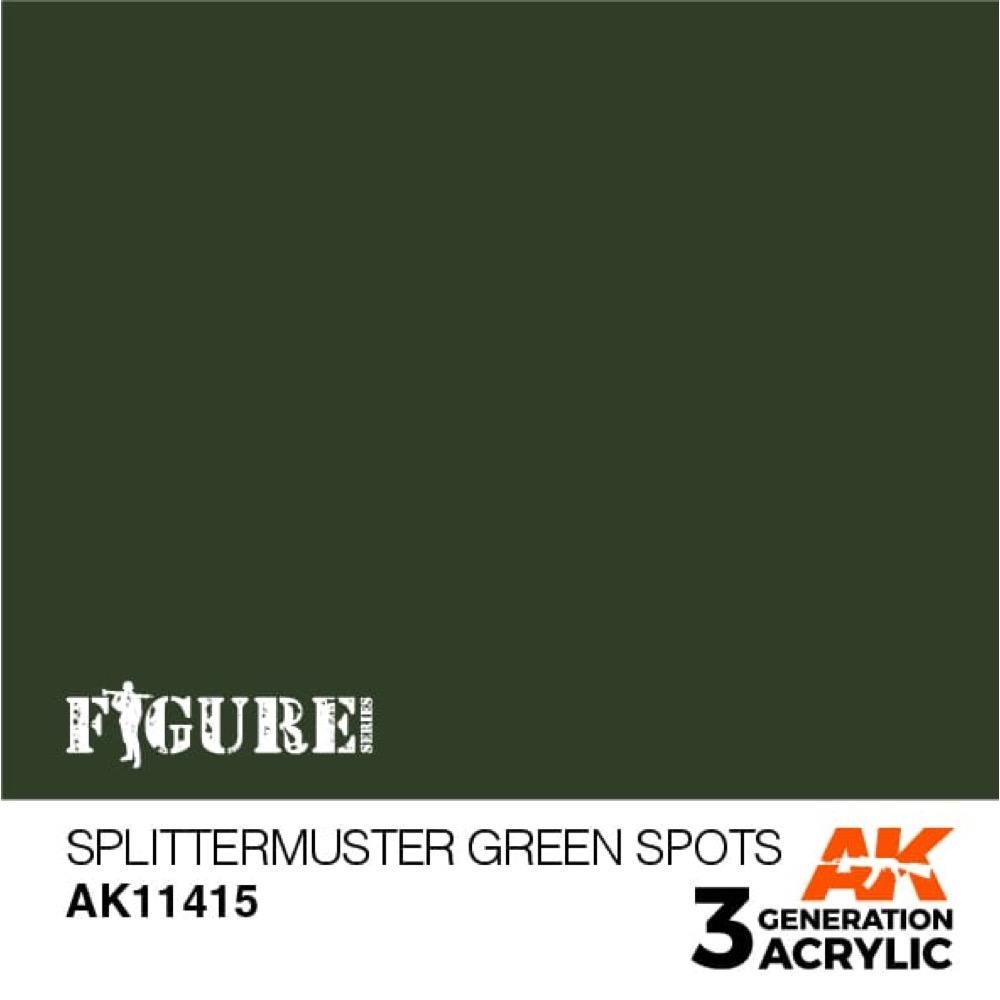 AK Interactive AK11415 Figure Series Splittermuster Green Spots Acrylic Paint 17ml 3rd Generation