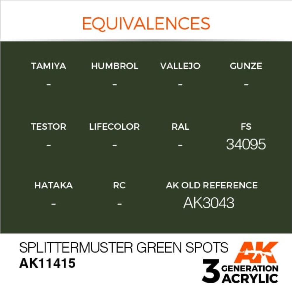 AK Interactive AK11415 Figure Series Splittermuster Green Spots Acrylic Paint 17ml 3rd Generation