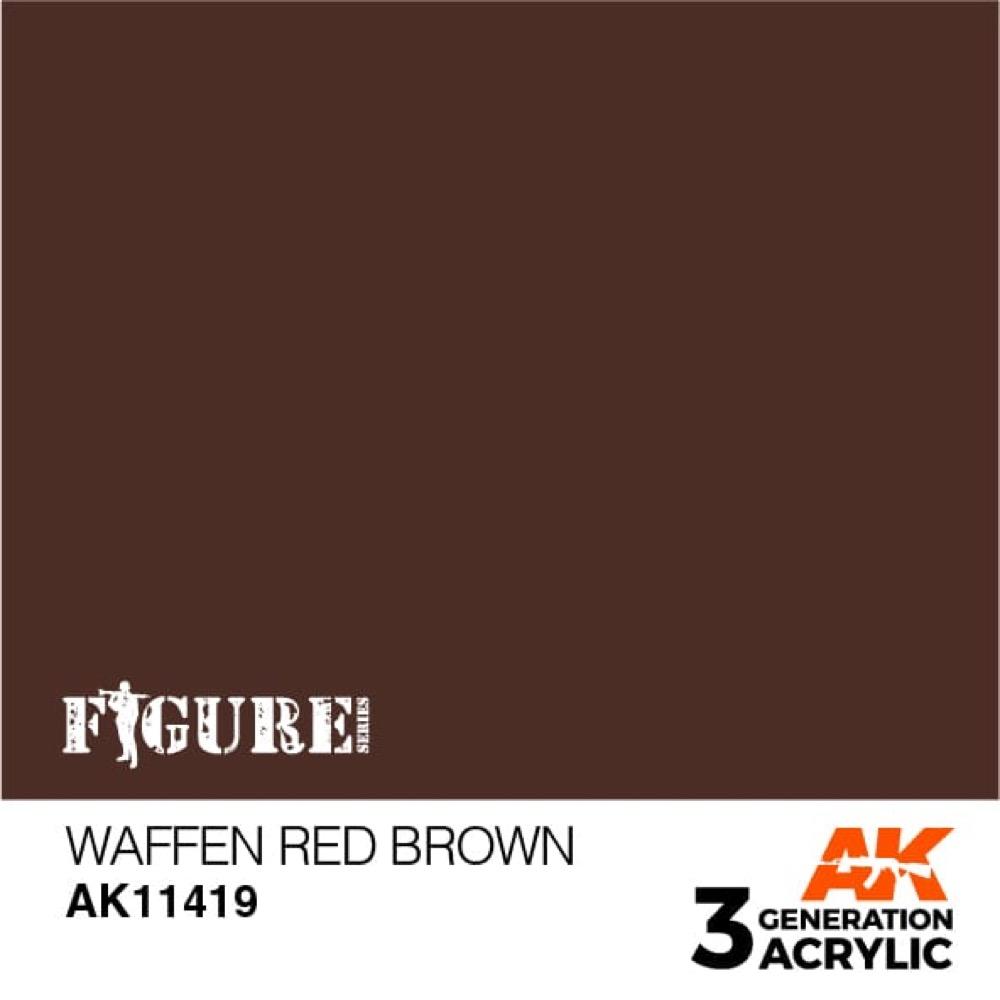 AK Interactive AK11419 Figure Series Waffen Red Brown Acrylic Paint 17ml 3rd Generation