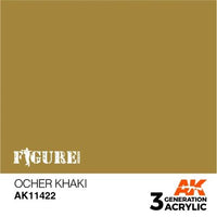 AK Interactive AK11422 Figure Series Ocher Khaki Acrylic Paint 17ml 3rd Generation