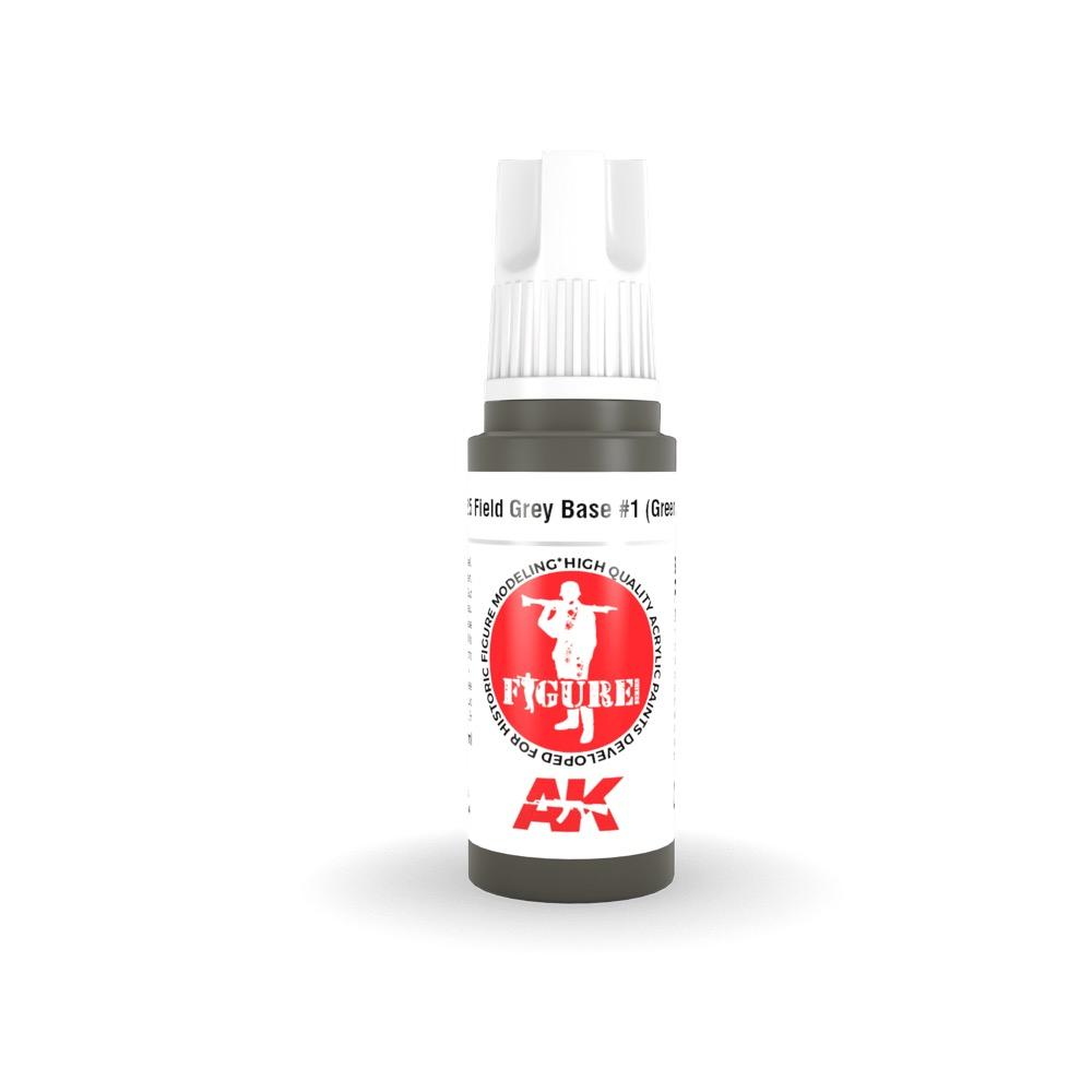 AK Interactive AK11425 Field Grey Base #1 Green Uniform Acrylic Paint 17ml 3rd Generation