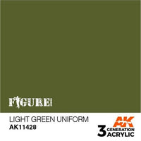 AK Interactive AK11428 Figure Series Light Green Uniform Acrylic Paint 17ml 3rd Generation