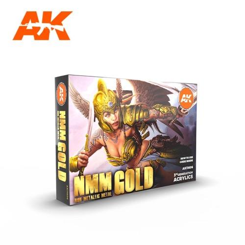 AK Interactive 11606 Non Metallic Metal NMM Gold Set