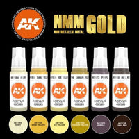 AK Interactive 11606 Non Metallic Metal NMM Gold Set
