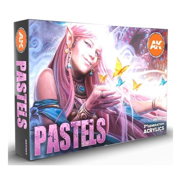 AK Interactive 11607 3rd Generation Acrylics Pastels Colour Set
