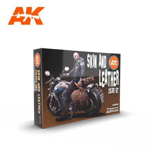 AK Interactive 11613 Skin and Leather Colours Set