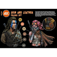 AK Interactive 11613 Skin and Leather Colours Set