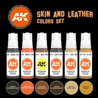 AK Interactive 11613 Skin and Leather Colours Set