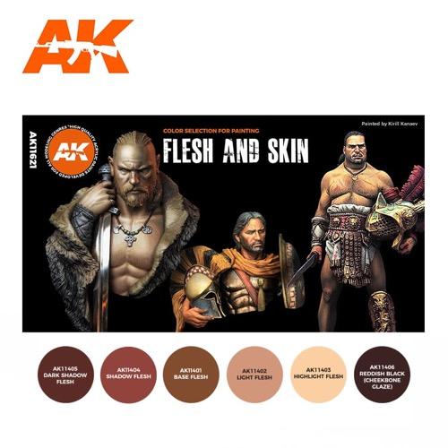 AK Interactive AK11621 Flesh and Skin Colours 3rd Generation