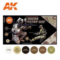 AK Interactive AK11630 Modern Desert Uniform Colors Acrylic Paint Set 3rd Generation