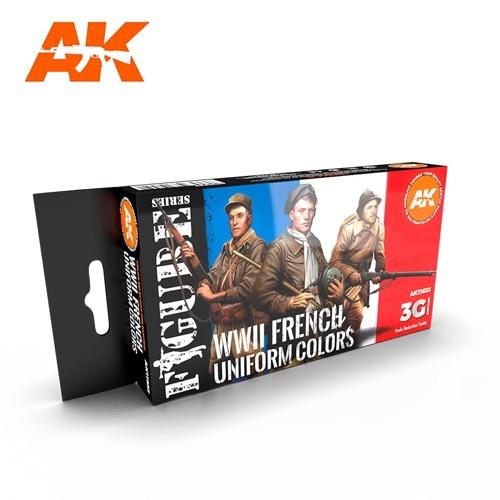 AK Interactive AK11633 French Uniform Colors Acrylic Paint Set 3rd Generation