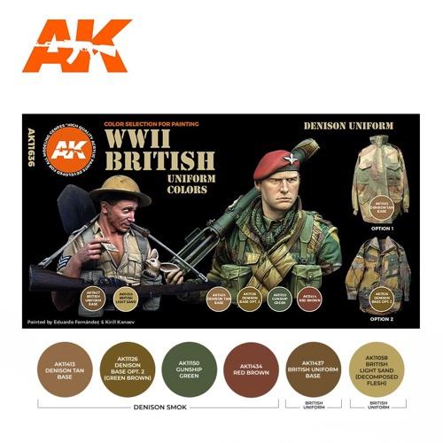 AK Interactive AK11636 WWII British Uniform Colours 3rd Generation