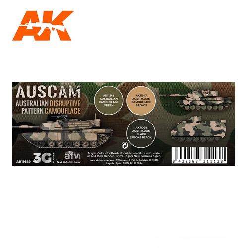 AK Interactive AK11649 AFV Series Auscam Colors Set Acrylic Paint Set (3rd Generation)