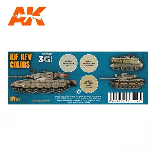 AK Interactive AK11650 IDF AFV Color Combos Acrylic Paint Set 3rd Generation