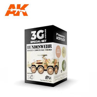 AK Interactive AK11666 Bundeswehr Desert Colors Acrylic Paint Set 3rd Generation