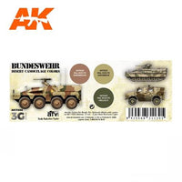 AK Interactive AK11666 Bundeswehr Desert Colors Acrylic Paint Set 3rd Generation