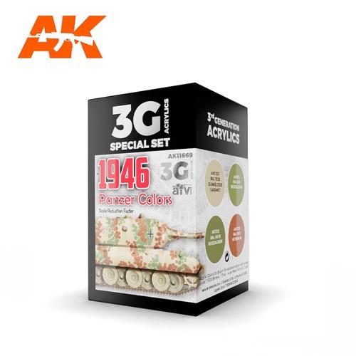 AK Interactive AK11669 Panzer Colors 1946 Acrylic Paint Set 3rd Generation