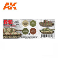 AK Interactive AK11669 Panzer Colors 1946 Acrylic Paint Set 3rd Generation