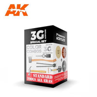 AK Interactive AK11670 Standard Tools All Eras Combo Acrylic Paint Set 3rd Generation