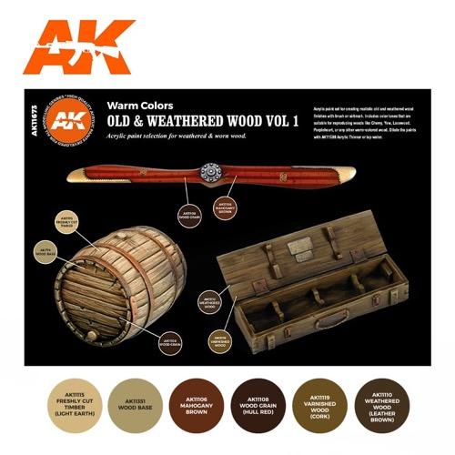 AK Interactive 11673 Old and Weathered Wood Volume 1