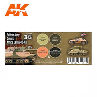 AK Interactive AK11678 British Army Colors Africa Late 1942-43 Acrylic Paint Set 3rd Generation