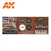 AK Interactive AK11679 British Army Colors North-West Europe 1944-45 Acrylic Paint Set 3rd Generation