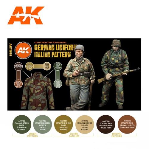 AK Interactive AK11681 WWII German Italian Camouflage Acrylic Paint Set 3rd Generation
