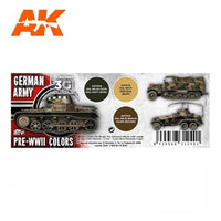 AK Interactive AK11687 German Army Pre-WWII Colors Acrylic Paint Set 3rd Generation