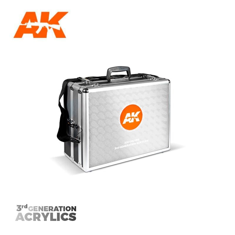 AK Interactive 11701 236 Colours Acrylics 3rd Generation Briefcase