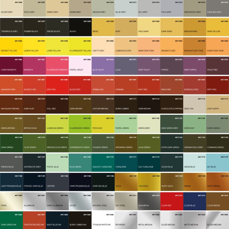 AK Interactive 11701 236 Colours Acrylics 3rd Generation Briefcase