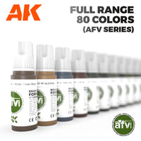 AK Interactive AK11703 Briefcase 80 Colours Acrylics 3 Gen AFV Series
