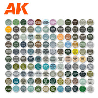 AK Interactive 11706 Briefcase 120 Aircraft Colours Acrylic Paint Set (3rd Generation)