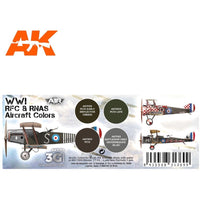 AK Interactive 11711 WWI RFC and RNAS British Aircraft Colour Set 3rd Generation
