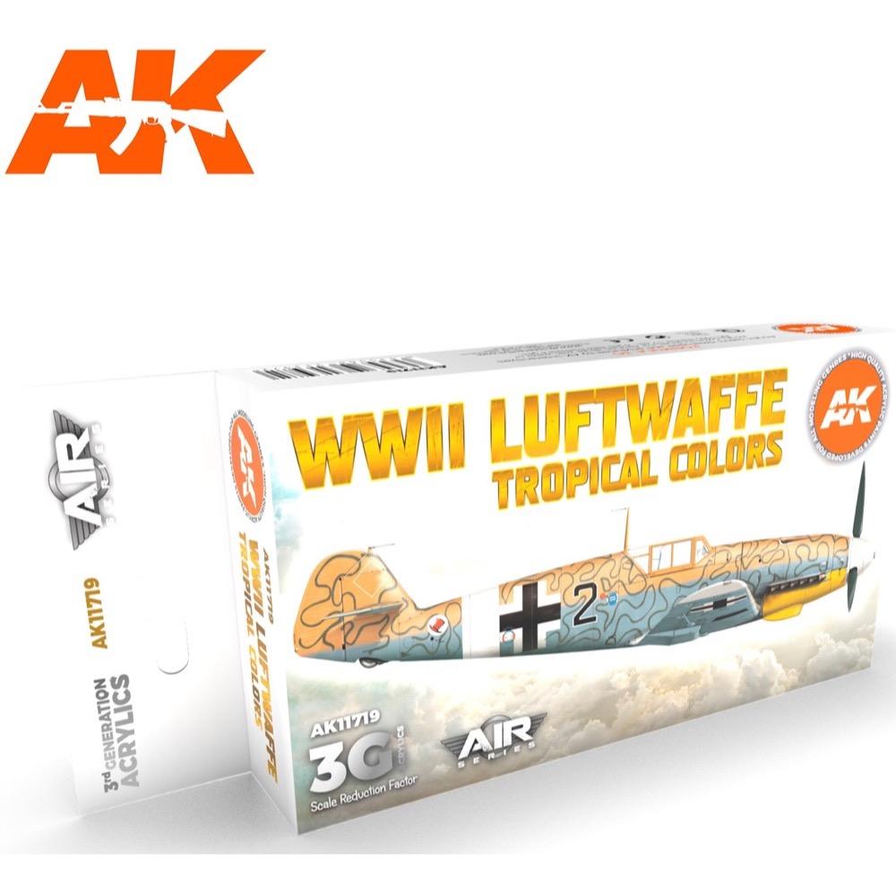 AK Interactive 11719 WWII Luftwaffe Tropical Aircraft Colour Set 3rd Generation