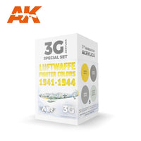 AK Interactive 11720 Luftwaffe Fighter 1941-1944 Aircraft Colour Set 3rd Generation