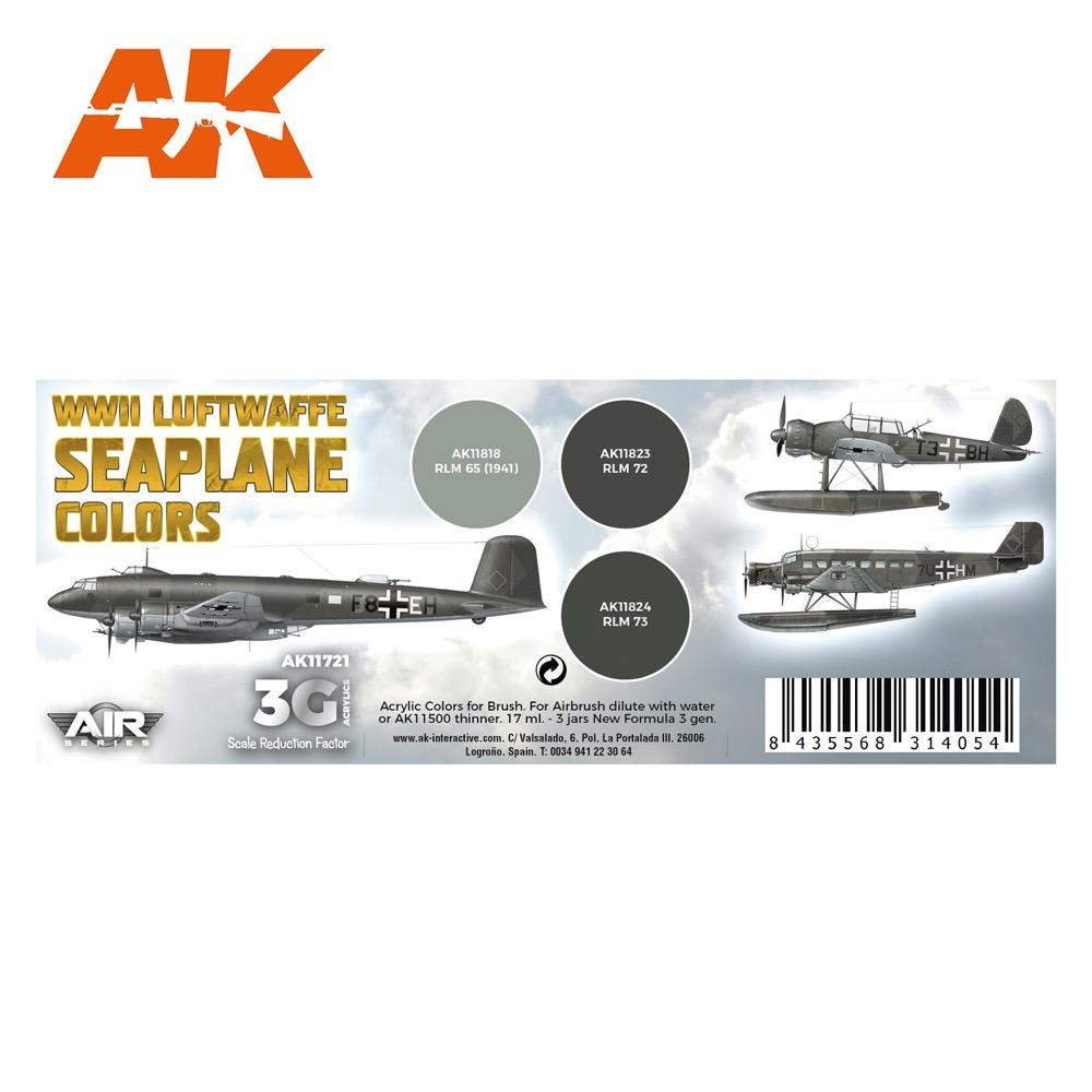 AK Interactive 11721 WWII Luftwaffe Seaplane Aircraft Colour Set 3rd Generation