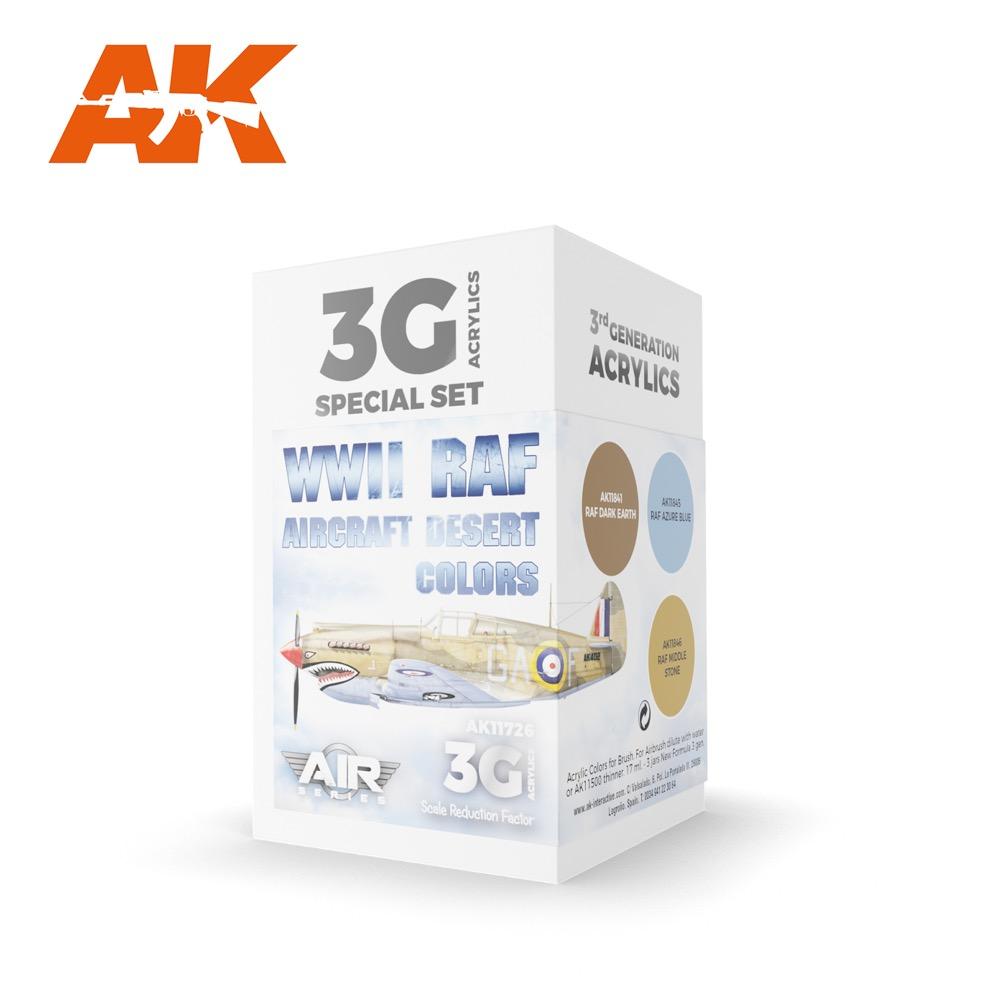 AK Interactive 11726 WWII RAF Desert Aircraft Colour Set 3rd Generation