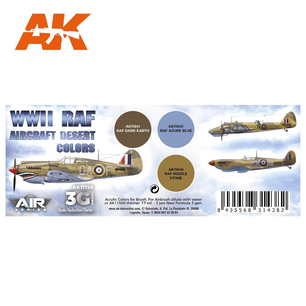 AK Interactive 11726 WWII RAF Desert Aircraft Colour Set 3rd Generation