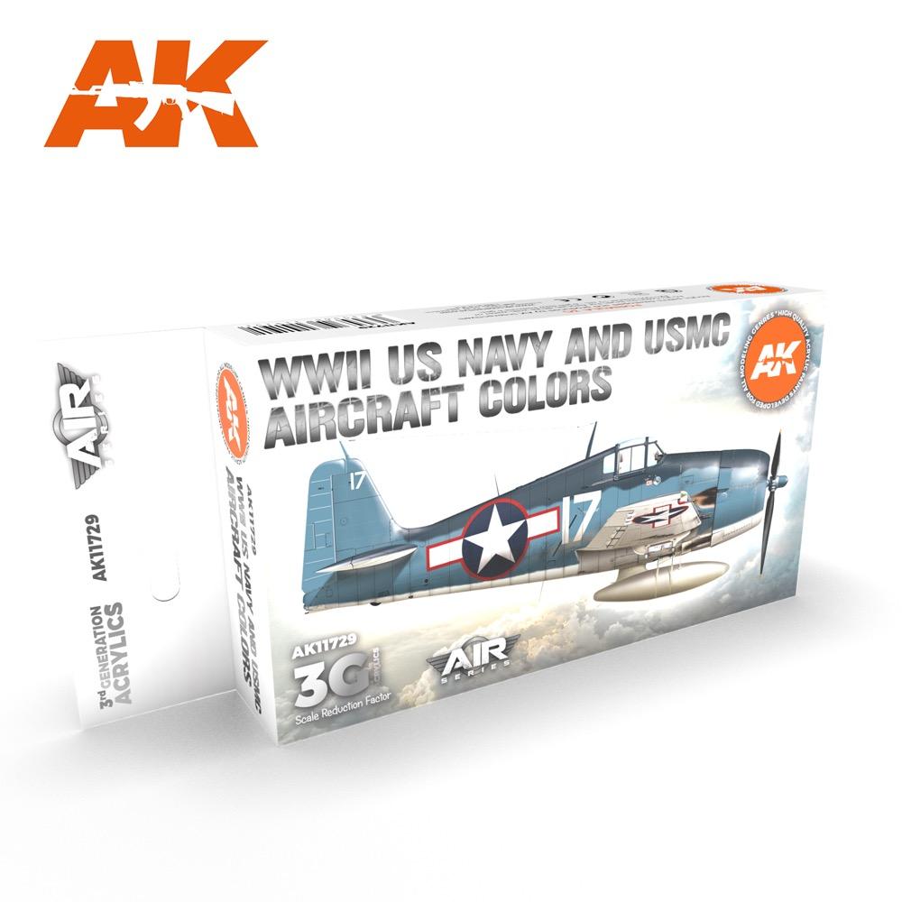 AK Interactive 11729 WWII US Navy And USMC Aircraft Colour Set 3rd Generation
