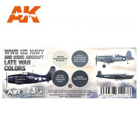 AK Interactive 11730 WWII US Navy And USMC Late War Aircraft Colour Set 3rd Generation