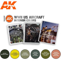 AK Interactive 11734 WWII US Interior Aircraft Colour Set 3rd Generation